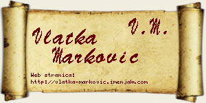 Vlatka Marković vizit kartica